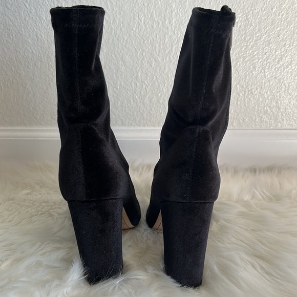 Sam Edelman Black Velvet Calexa Sock Boots Size 7.5 - Picture 6 of 11